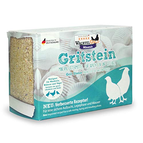 Gritstein 1 kg – Alimento mineral probado para codornices, aves de corral y pájaros – ahora nuevo con fórmula mejorada