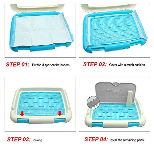 GSDJU Pet Dog Cat Training Toilet Tray Mat Indoor Lattice Puppy Potty Bedpan Pee Pad Dog Accessories For Small Dogs Cats Pet Products
