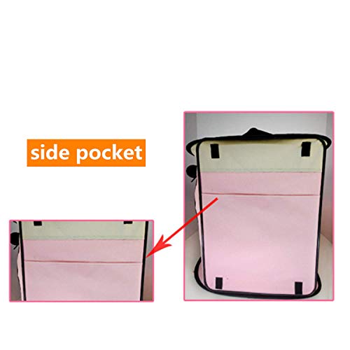 Guangyu Transportin para Perros Plegable,Bolsa de Transporte para Perros Gatos,Bolsa de Transporte para Coche Viaje Portátil Impermeable (S:56 * 40 * 36cm, Rosa)