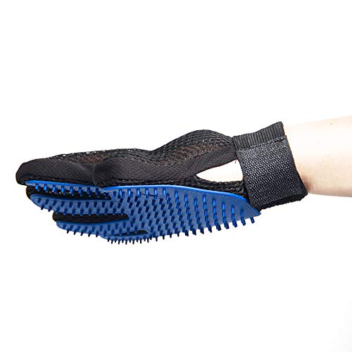 Guante para pelo de mascota suave. Herramienta de masaje con cinco dedos, diseño perfecto para perros y gatos con pelo largo y corto, de Qunlei