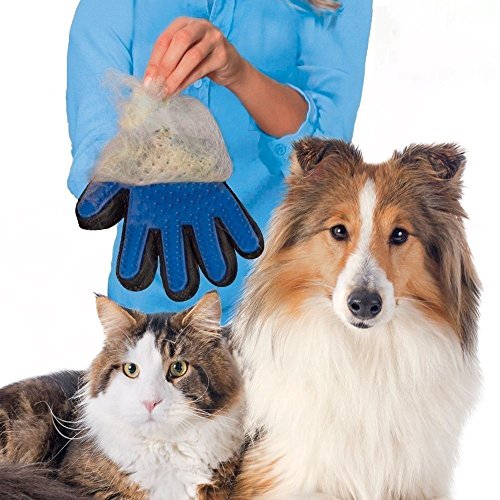 Guantes para el cepillado de gatos y perros con recompensa para el adiestramiento, Guantes de baño con cepillo para masaje eficiente y delicado ANG para perros y gatos (un par)