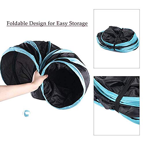 Guhih Juguete del túnel del Gato, Juguete del Tubo del Animal doméstico con el Juguete Plegable del túnel de la Actividad de la Vara y de la Bola interactiva Plegable de la Manera del Peep