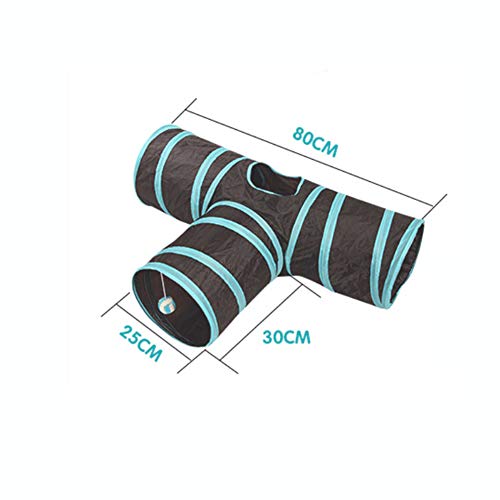 Guhih Juguete del túnel del Gato, Juguete del Tubo del Animal doméstico con el Juguete Plegable del túnel de la Actividad de la Vara y de la Bola interactiva Plegable de la Manera del Peep