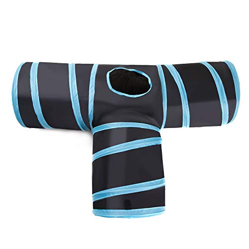 Guhih Juguete del túnel del Gato, Juguete del Tubo del Animal doméstico con el Juguete Plegable del túnel de la Actividad de la Vara y de la Bola interactiva Plegable de la Manera del Peep