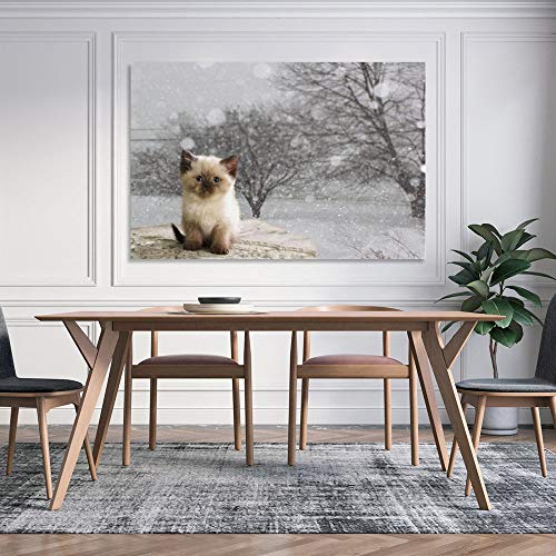 GUKEY Póster decorativo para pared, diseño de gatos y gatos siameses