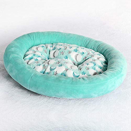 Gulunmun Fluffy Oval Dog House Keep Warm Cat s Den Pet s Den Colchón para Perros Pet Supplies-Blue_L_