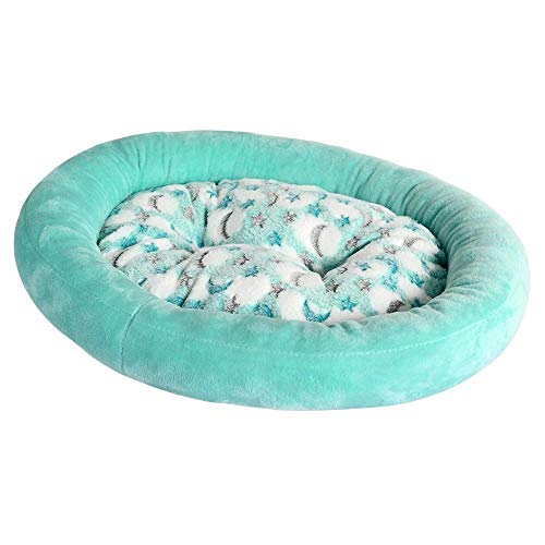 Gulunmun Fluffy Oval Dog House Keep Warm Cat s Den Pet s Den Colchón para Perros Pet Supplies-Blue_L_