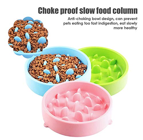 GWL Cuenco de Lenta Alimentación para Perros, Slow Eating Dog Bowl, Tazón de Antideslizante Interactivo Saludable Alimentador para Evitar el Ahogo y Comer Demasiado para Perros y Gatos (Rosado)