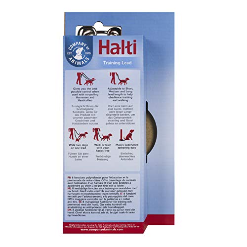 Halti - Correa larga para entrenamiento a distancia, Talla S, (Longitud: 2 m, ancho: 15 mm)