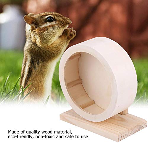 Hamster Running Toy, Rueda de Ejercicios de Madera para Hamster Running Wheel Juguetes de Masticar de Madera Rest House Nest Play Juguete para jerbos Chinchillas Erizos Ratones Otros(M)