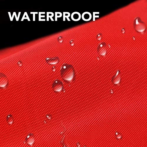 Harrison Howard Alpine - Alfombra de ejercicio impermeable para competición de caballos de alta visibilidad reflectante de seguridad nocturna con solapa de cola, color rojo escarlata