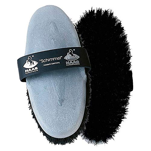H.A.S Haas Mould Horse Brush - Cepillo (tamaño grande, 200 x 85 cm), color plateado