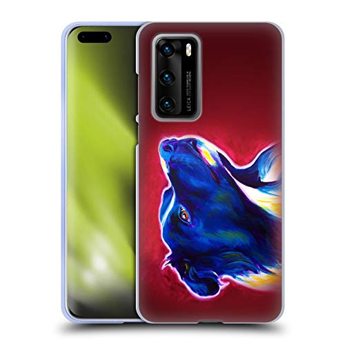 Head Case Designs Oficial DawgArt Border Collie Perros 2 Carcasa de Gel de Silicona Compatible con Huawei P40