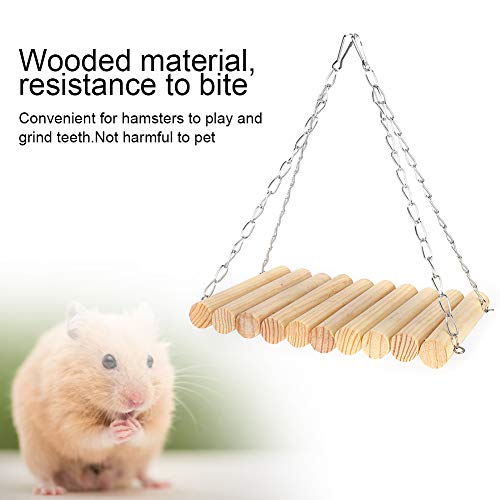 HEEPDD Columpio de Loros, 13 * 20 cm Columpio de pájaro Natural de Madera Juguetes de Perca Columpio de Registro Redondo Colgante para Ardillas de Chinchilla Loros