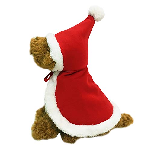 Hengu Capa Ropa de Navidad para Perros Gatos, Papa Noel Disfraces Disfraz Sudadera Capucha Chaqueta Camisas Poncho Lindas de Navidad para Cachorro Perro Mascota Pequeño