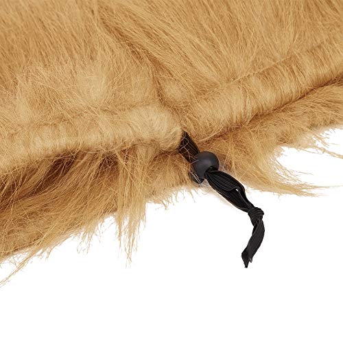 Hffheer Peluca de Perro León Disfraz de Perro Peluca de Pelo de Melena de león con Orejas para Gato Cachorro Mascotas Ropa Sombrero Vestido Disfraces para Fiesta de Navidad