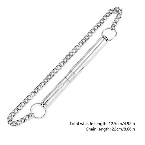 Hffheer Silbato de Entrenamiento para Perros 3 en 1 Silbato ultrasónico para Perros Silbato de frecuencia Ajustable con Cadena Desmontable para Entrenamiento de Perros Parada de ladridos
