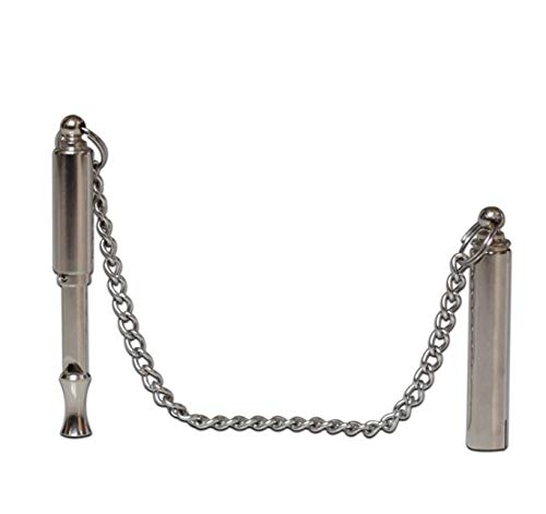 Hffheer Silbato de Entrenamiento para Perros 3 en 1 Silbato ultrasónico para Perros Silbato de frecuencia Ajustable con Cadena Desmontable para Entrenamiento de Perros Parada de ladridos