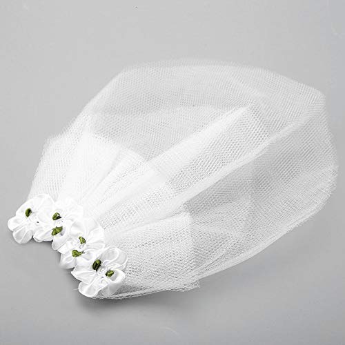 Hffheer Velo de Novia para Mascotas Pequeño Perro Mascota Gato Vestido de Velo de Novia Disfraz de Novia Pelo de Perro Pinzas para el Pelo Horquilla Sombreros Accesorios para el Cabello de Perro(S)