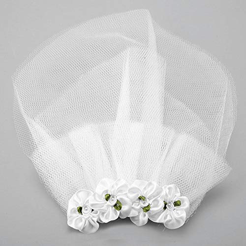 Hffheer Velo de Novia para Mascotas Pequeño Perro Mascota Gato Vestido de Velo de Novia Disfraz de Novia Pelo de Perro Pinzas para el Pelo Horquilla Sombreros Accesorios para el Cabello de Perro(S)