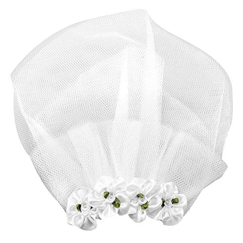 Hffheer Velo de Novia para Mascotas Pequeño Perro Mascota Gato Vestido de Velo de Novia Disfraz de Novia Pelo de Perro Pinzas para el Pelo Horquilla Sombreros Accesorios para el Cabello de Perro(S)