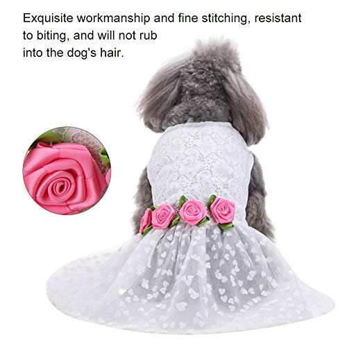 Hffheer Vestido de Aseo para Perros y Mascotas, Ropa para Perros, Lentejuelas, Sedoso Tiquin, Disfraz de Cachorro, Vestido para decoración de Perros
