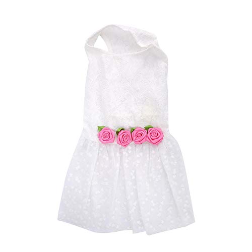Hffheer Vestido de Aseo para Perros y Mascotas, Ropa para Perros, Lentejuelas, Sedoso Tiquin, Disfraz de Cachorro, Vestido para decoración de Perros