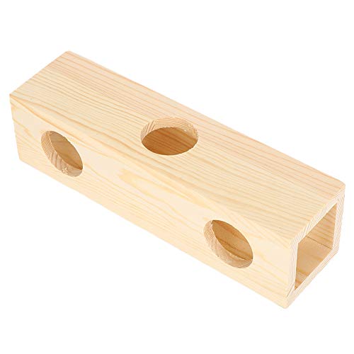 Hinzonek Túnel de Animales de Madera Casa de Laberinto de Hámster Mascotas Pequeñas Entrenamiento Jugando Ejercicio Juguete Suministros para Mascotas Casa del Bosque Hábitats Decoración