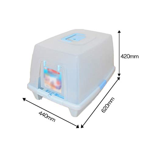 hkwshop Caja de Arena Caja de Arena Completamente Cerrada Gran Espacio Grande de una Sola Capa Cat Toilet Potty Pet Supplies Sanitario Gato (Color : Pink)
