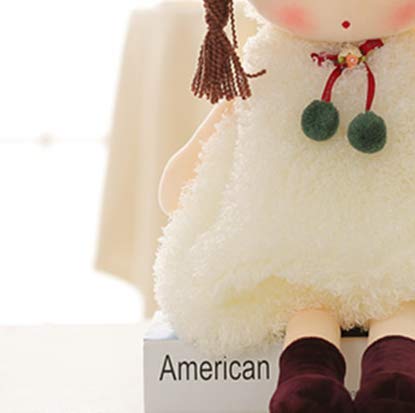 HLJZK Variedad Blanca de Peluche de Juguete Lindo Ragdoll Flor de Hadas muñeca Chica Regalo de cumpleaños Princesa 40 cm