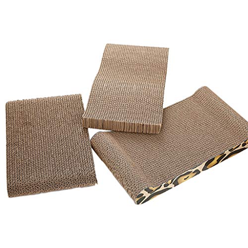 holilest Juguetes para Gatos, Sofá Diseño Rascador para Gatos Tablero Corrugado Juguete Scratcher Bed Pad Reversible Pet-2