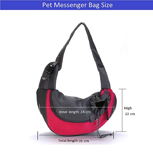 Homieco Mochila de Perros Gatos, Bolsa de Mensajero para Mascotas, Bolsos para Mascotas Transportín para Perros Gatos, Mochila de Hombro del Perro para Viajes, Bicicleta, Senderismo, Compras