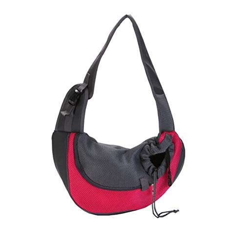 Homieco Mochila de Perros Gatos, Bolsa de Mensajero para Mascotas, Bolsos para Mascotas Transportín para Perros Gatos, Mochila de Hombro del Perro para Viajes, Bicicleta, Senderismo, Compras