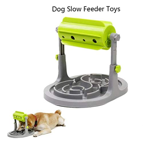 Hotaden Perro Interactivo Educativo alimentador de Alimentos para Perros y Comida para Gatos de Juguete Rompecabezas aburrimiento dispensación alimentador vibratorio Lenta Lenta