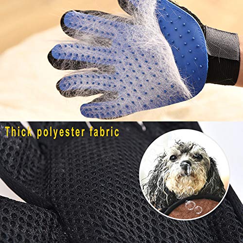 Houdao Gel de Sílice Guante Pelo Gato Respirable Manopla Perro Pelo Corto Suave Guante Pelo Perro Indicado Para Perros y Gatos, Peinando y Limpiando el Cabello, Favoreciendo la Circulación Sanguínea
