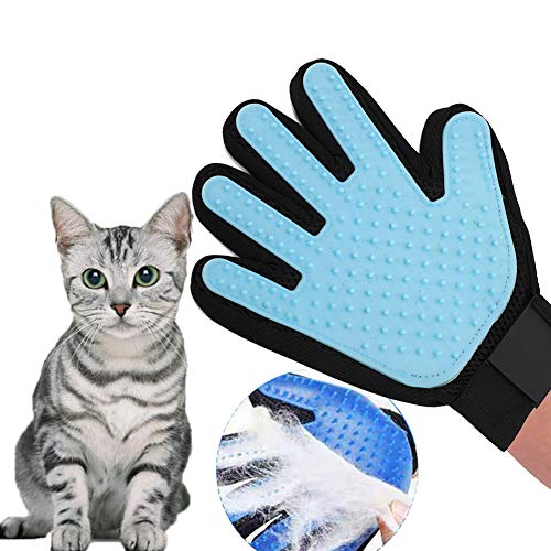 Houdao Gel de Sílice Guante Pelo Gato Respirable Manopla Perro Pelo Corto Suave Guante Pelo Perro Indicado Para Perros y Gatos, Peinando y Limpiando el Cabello, Favoreciendo la Circulación Sanguínea