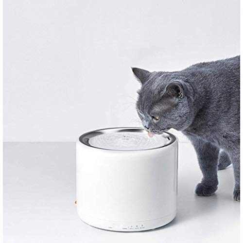 HUIXINLIANG Gato Fuente de Agua, de Acero Inoxidable automático dispensador de Agua Potable for los Gatos, Modo de Trabajo Dual Gato Dispensador de Agua