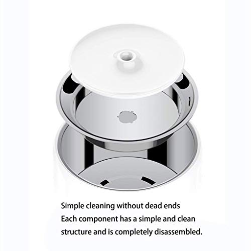 HUIXINLIANG Gato Fuente de Agua, de Acero Inoxidable automático dispensador de Agua Potable for los Gatos, Modo de Trabajo Dual Gato Dispensador de Agua