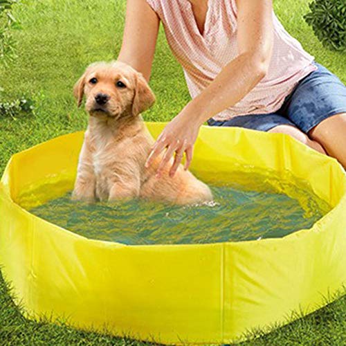 HUVE Piscina Plegable para Mascotas Piscina Portátil para Perros Gatos para Perros Tina De Baño Bañera Bañera De Lavado Piscina De Baño Plegable Piscina para Niños Piscina, 35.43x9.84 Pulgadas
