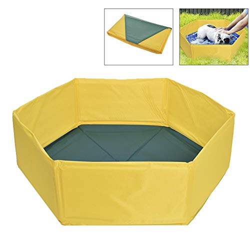 HUVE Piscina Plegable para Mascotas Piscina Portátil para Perros Gatos para Perros Tina De Baño Bañera Bañera De Lavado Piscina De Baño Plegable Piscina para Niños Piscina, 35.43x9.84 Pulgadas