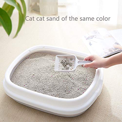 HYISHION Bandeja Higiénica Gatos Gatitos Aseo Arenero Abierto para Mascotas Gatos Bandeja Sanitaria Plástica con Pala, Tamaños Y Colores para Elegir,Verde,XXL
