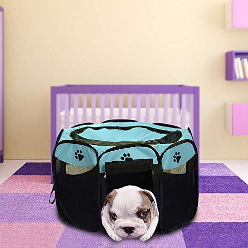 Hylotele Corralito Plegable portátil Impermeable para Mascotas Corralito de Malla de Aire Oxford al Aire Libre y corralito de Ejercicio Tienda de campaña Casa de Juegos para Perros y Gatos pequeños I
