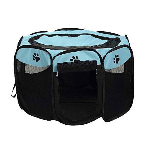 Hylotele Corralito Plegable portátil Impermeable para Mascotas Corralito de Malla de Aire Oxford al Aire Libre y corralito de Ejercicio Tienda de campaña Casa de Juegos para Perros y Gatos pequeños I