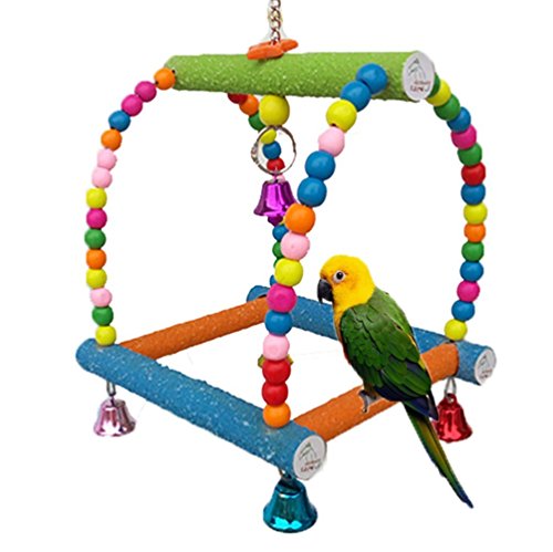 Hypeety Escalera Colorida para Escalada de Pájaros, Juguetes para Loro, Cacatúa, Macaw Africano, Cacatúa, amatibla, Cono, periquitos y Pájaros