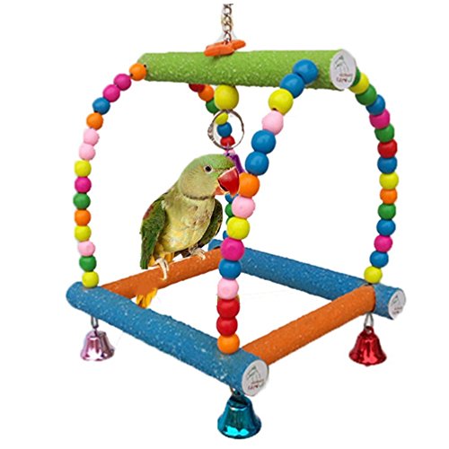 Hypeety Escalera Colorida para Escalada de Pájaros, Juguetes para Loro, Cacatúa, Macaw Africano, Cacatúa, amatibla, Cono, periquitos y Pájaros