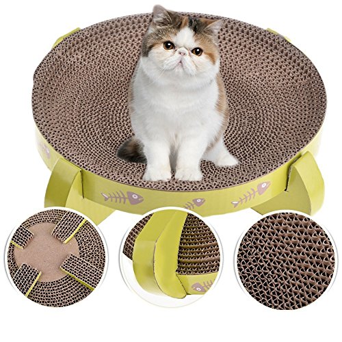 Hypeety Rascador de gatos de cartón reversible para rascar, para gatos y descansar.