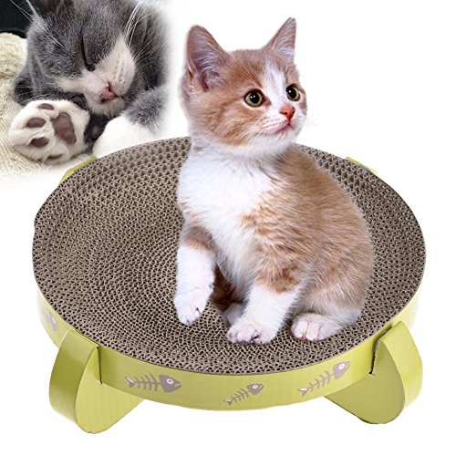 Hypeety Rascador de gatos de cartón reversible para rascar, para gatos y descansar.
