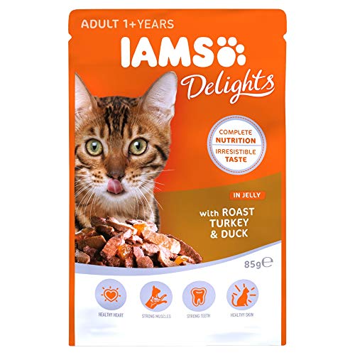 IAMS Delights Adulto con Pavo asado y pato en Gelatina [85 g]