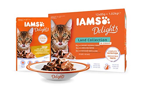 IAMS Delights Gato Adulto Colección Tierra en Salsa [1,02 kg]