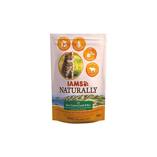 IAMS Naturally Croquette Agneau Nouvelle-Zélande & Riz - Toutes races - 700 g - Pour chat adulte